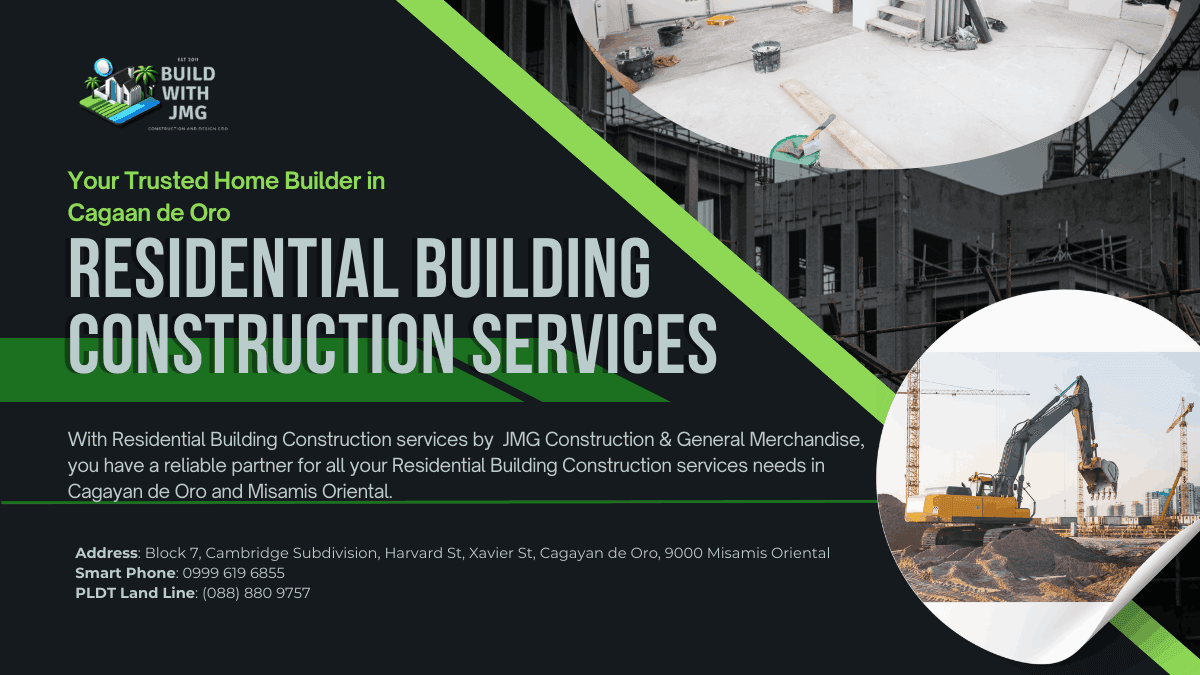 Trusted construction experts in lumbia cagayan de oro city - jmg construction (over 100 projects)