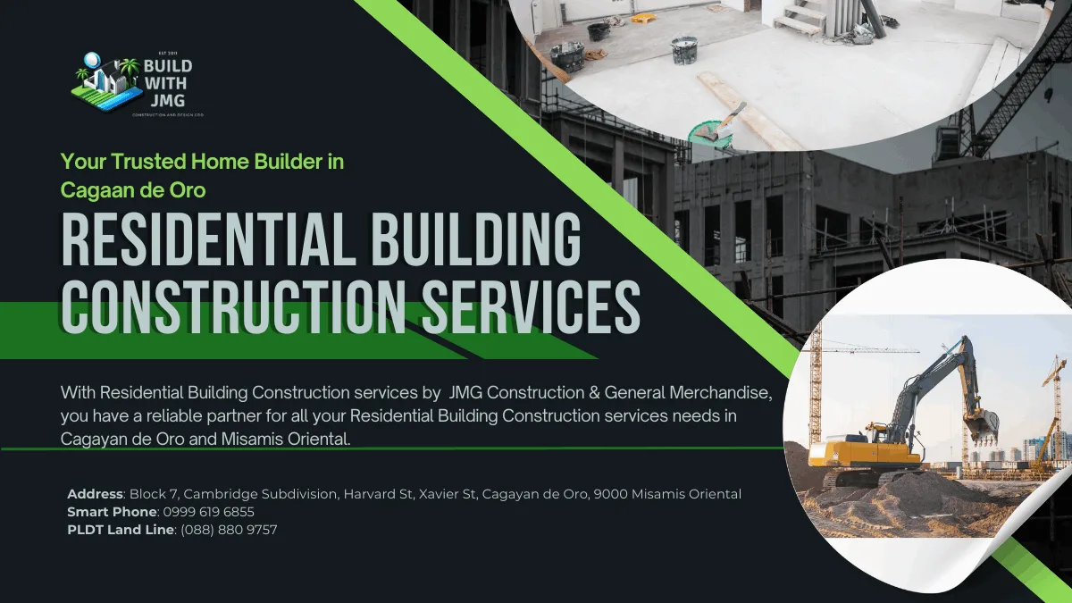Trusted construction experts in lumbia cagayan de oro city - jmg construction (over 100 projects)