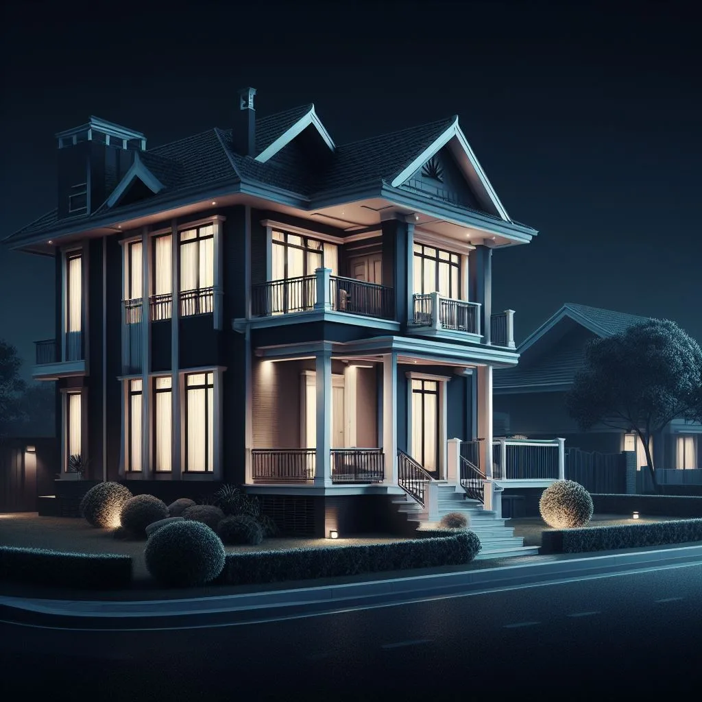 Jmg architects: redefining architectural excellence in cagayan de oro. Two-storey residential house with a dark theme style