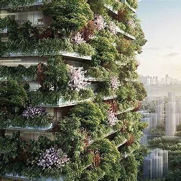 Green building comprehensive guide in cagayan de oro 4 A tall building with trees growing on it green building comprehensive guide in cagayan de oro