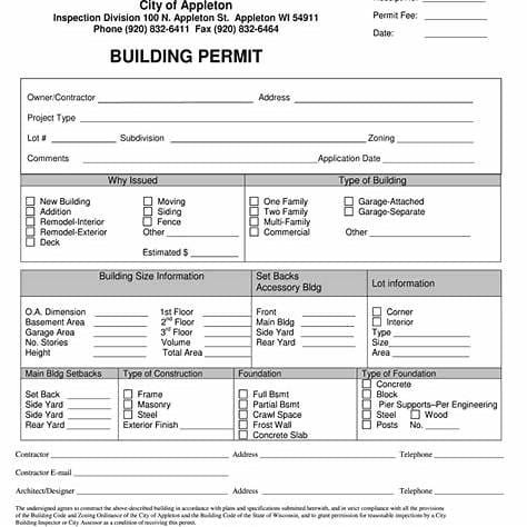 Building permit sheets 2 Building permit sheets sample 2
