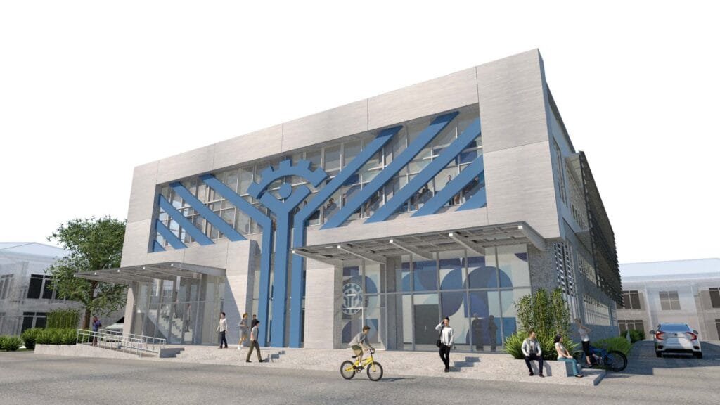 Tesda regional tvet innovation center (rtic) tagoloan, showcasing a modern architectural design with sustainable and innovative features.