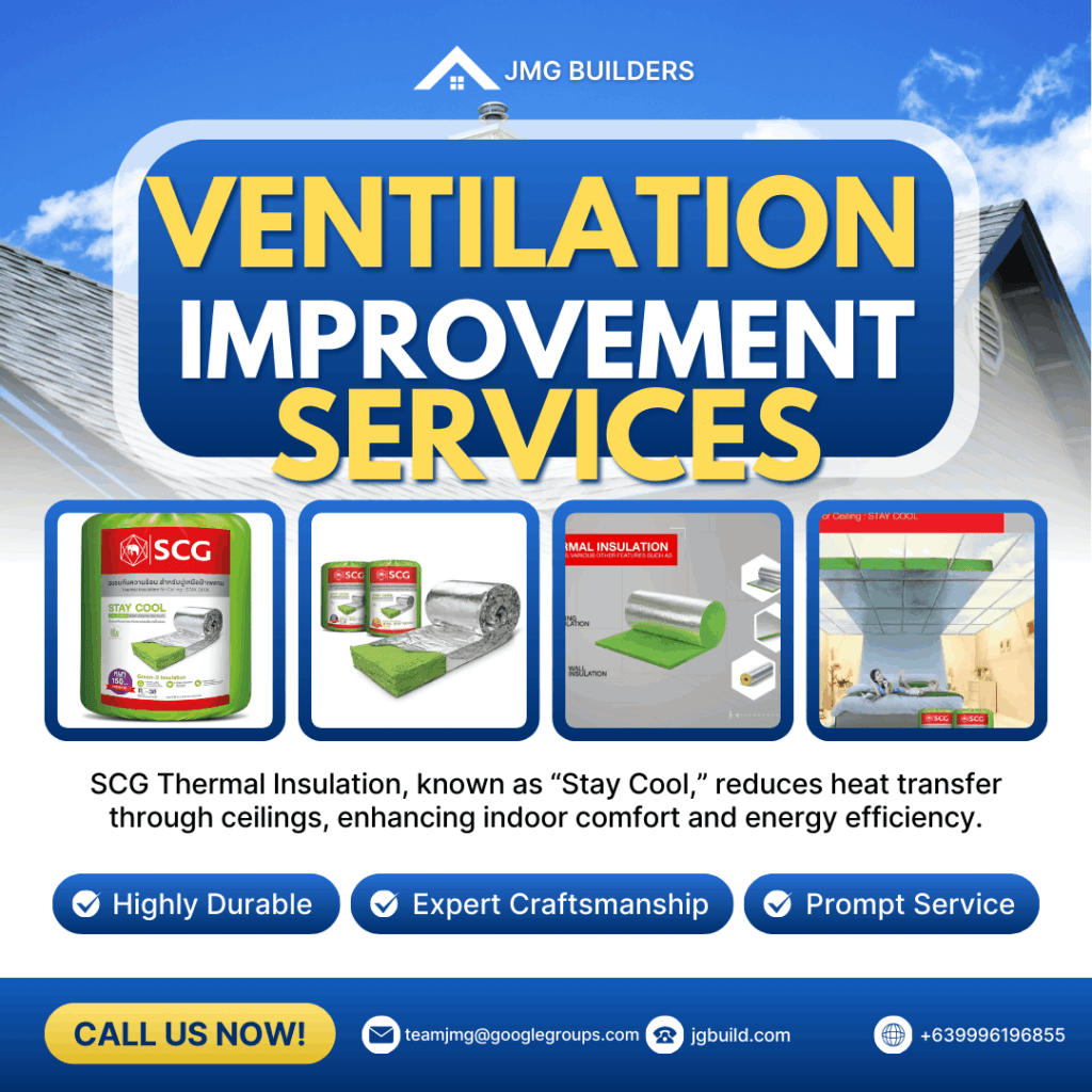 Jmg builders - ventilation improvement services using scg thermal insulation