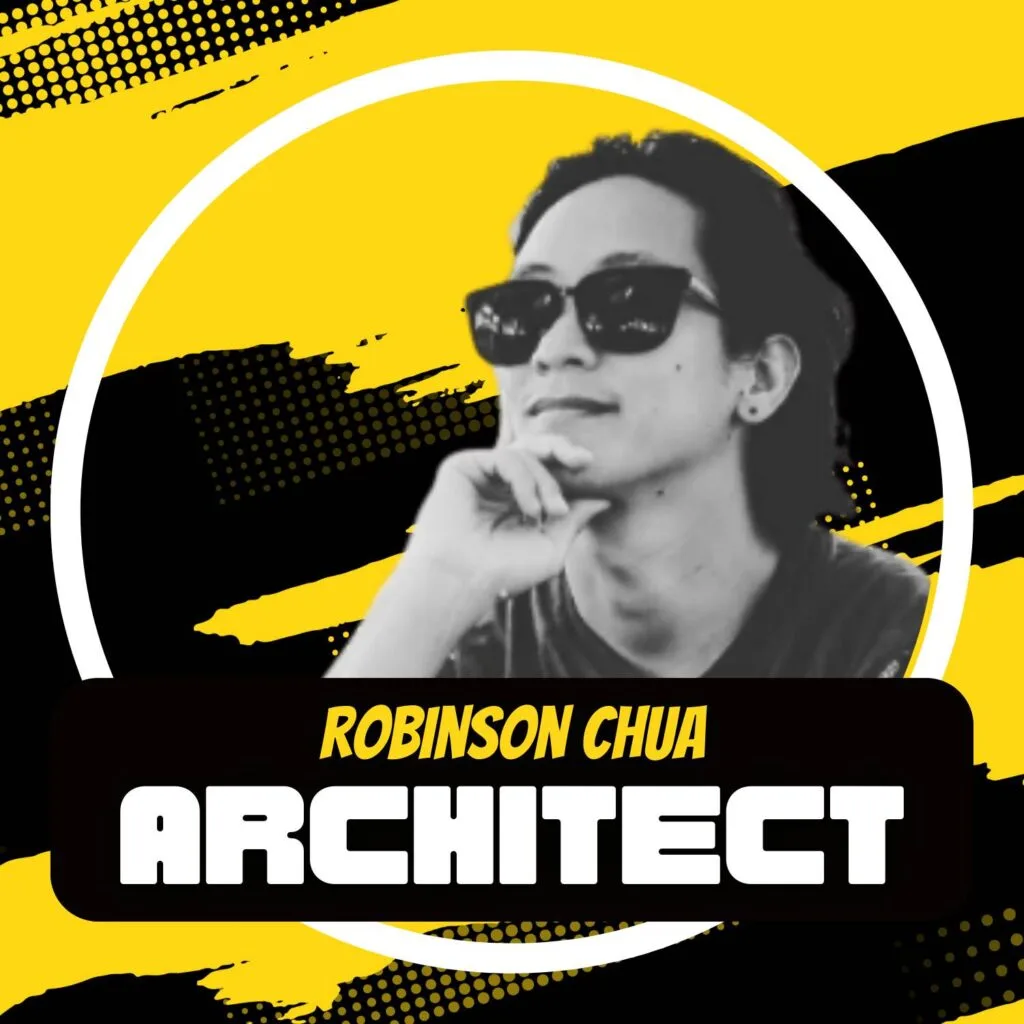 Architect robinson chua – lead designer, kisanlu project Architect robinson chua in a thoughtful pose, contributing design insights to cagayan de oro construction projects.