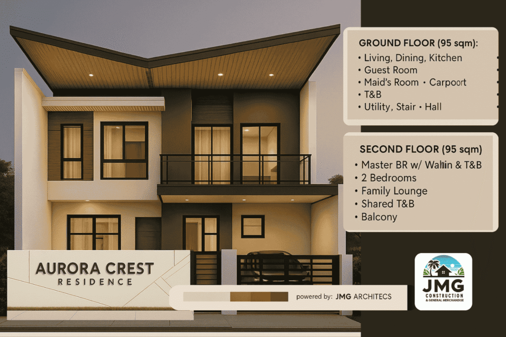 Modern two-storey house design in the philippines – aurora crest residence by jmg architects