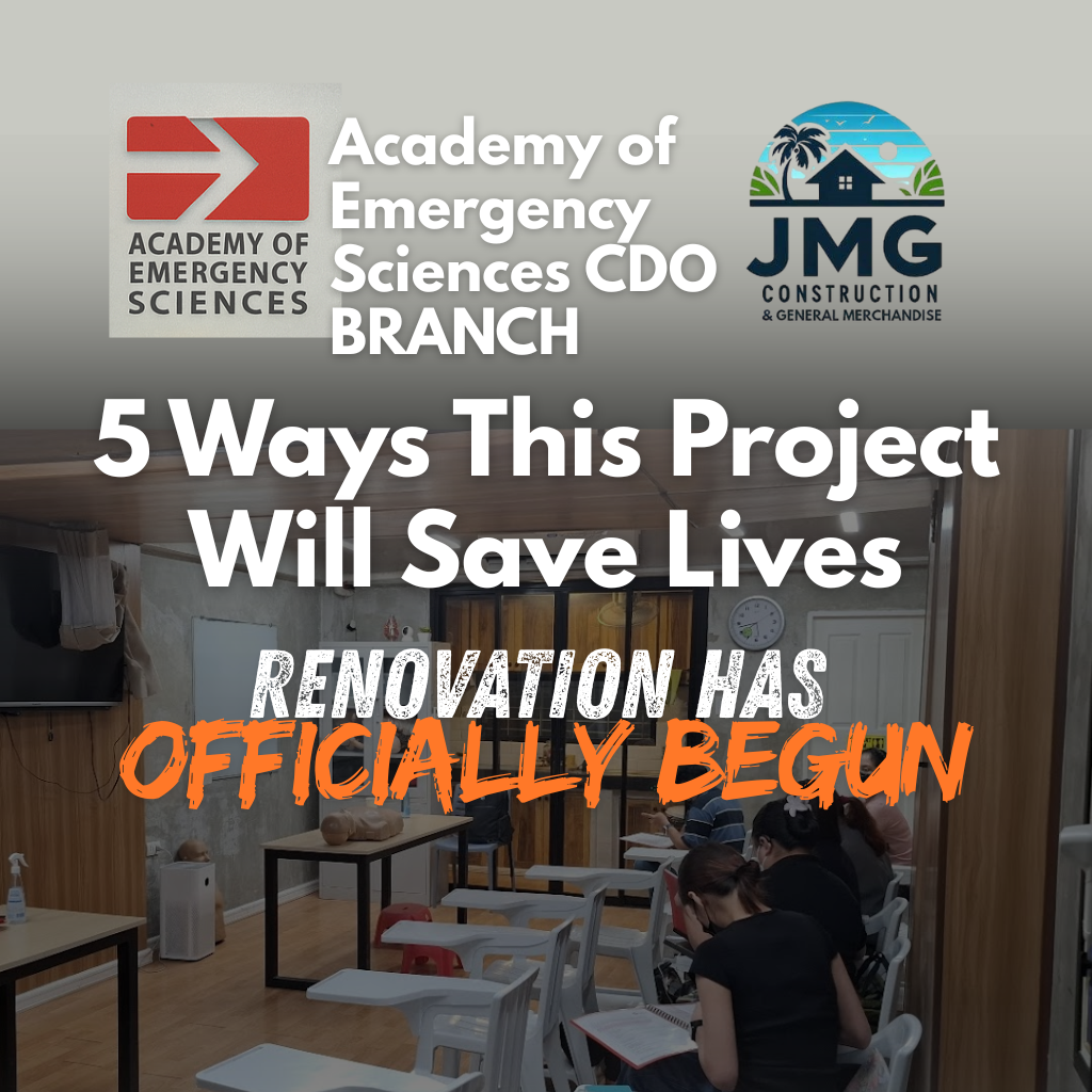 Academy of emergency sciences cdo renovation promotional banner with jmg construction