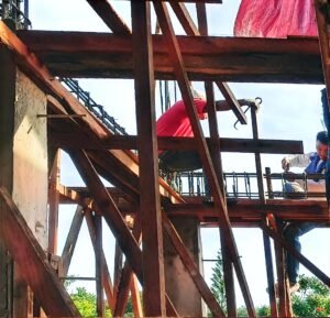 Lumbia residential construction update: roof beam installation for a premium two-storey house in cdo 2 Lumbia residential construction update