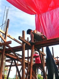 Lumbia residential construction update: roof beam installation for a premium two-storey house in cdo 5 Lumbia residential construction update