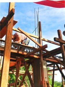 Lumbia residential construction update: roof beam installation for a premium two-storey house in cdo 6 Lumbia residential construction update