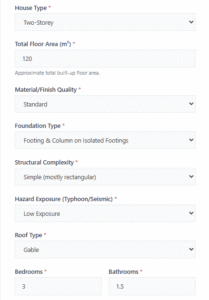 Jmg house cost estimator using ai: workflow from location selection to project analysis 2