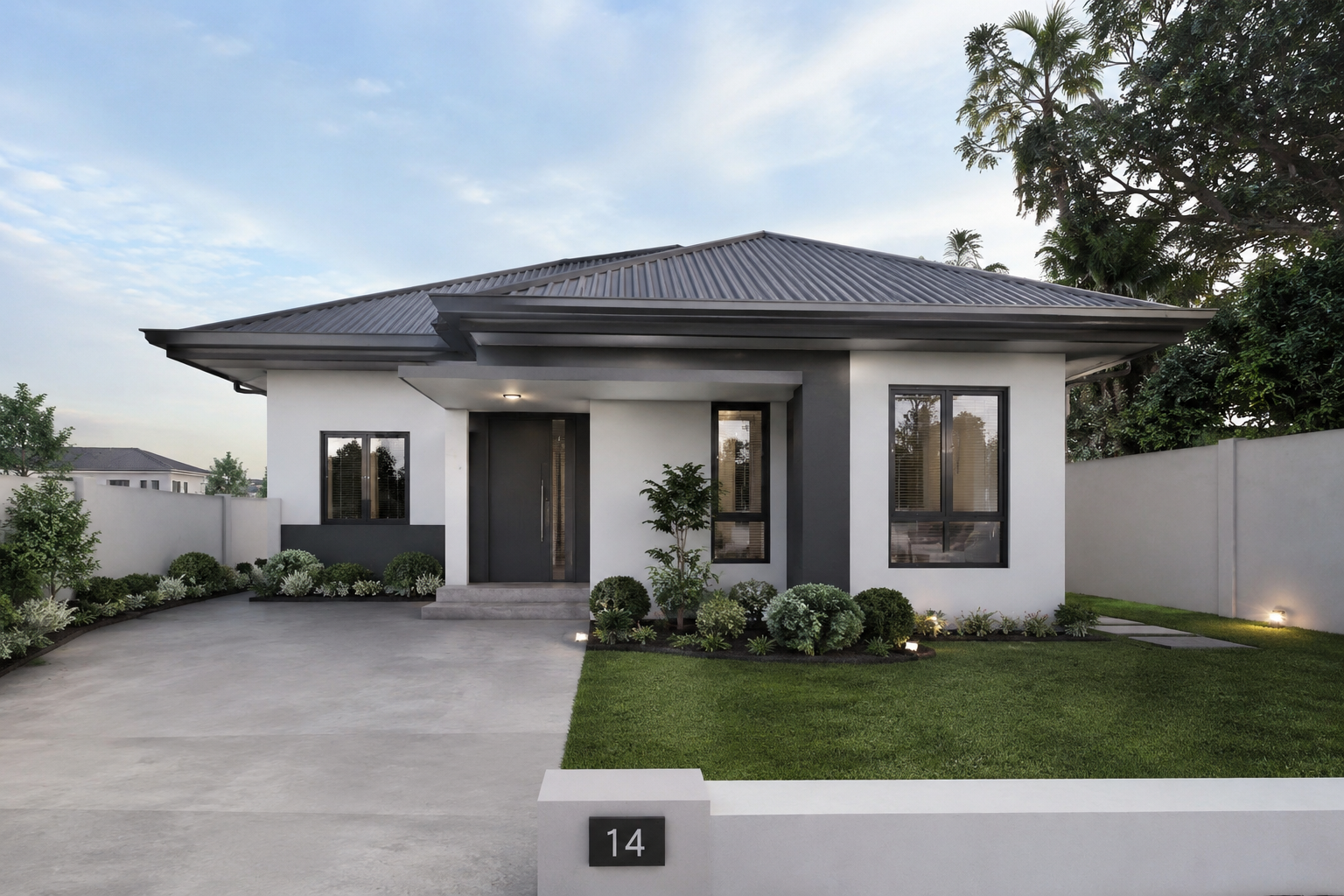 Minimalist bungalow design cagayan de oro | 90 sqm solar-ready home 1 Minimalist bungalow design cagayan de oro exterior with solar-ready roofline