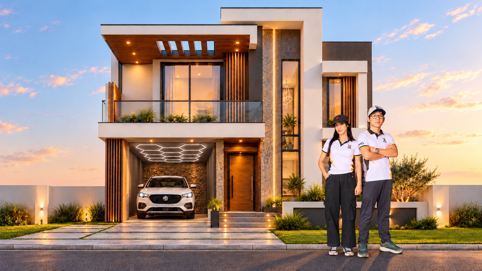 Modern house design with carport in cagayan de oro: 7 essential features 1 Modern house design with carport, two-storey concept with jmg team